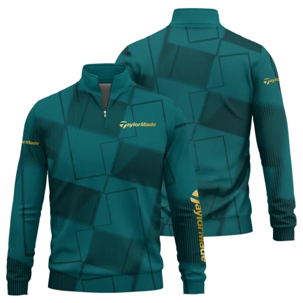 TaylorMade Brand Exclusive Logo All Over Print Quarter Zip Sweatshirt HOGF030625A01TM - Cyan - Image 3