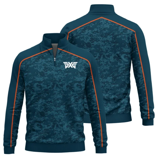 PXG Brand Exclusive Logo All Over Print Quarter Zip Sweatshirt HOGOF290525A01PXG - Cyan - Image 3