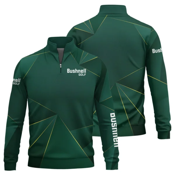 Bushnell Golf Brand Exclusive Logo All Over Print Quarter Zip Sweatshirt HOGF310525A01BUG - Dark Green - Image 3
