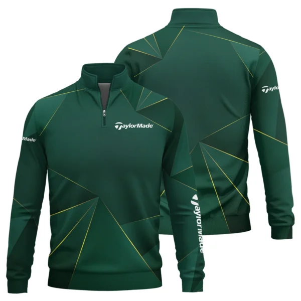 TaylorMade Brand Exclusive Logo All Over Print Quarter Zip Sweatshirt  HOGF310525A01TM - Dark Green - Image 3