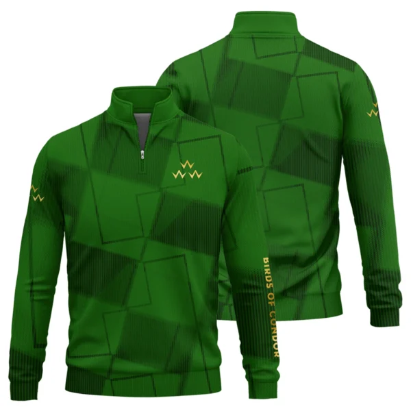 Birds of Condor Brand Exclusive Logo All Over Print Quarter Zip Sweatshirt HOGF030625A01BOC - Green - Image 3