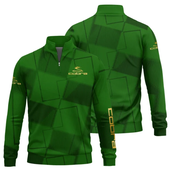 Cobra Golf Brand Exclusive Logo All Over Print Quarter Zip Sweatshirt HOGF030625A01CB - Green - Image 3