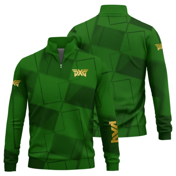 PXG Brand Exclusive Logo All Over Print Quarter Zip Sweatshirt HOGF030625A01PXG - Green - Image 3