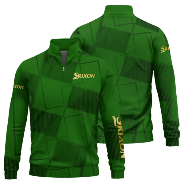 Srixon Brand Exclusive Logo All Over Print Quarter Zip Sweatshirt HOGF030625A01SR - Green - Image 3