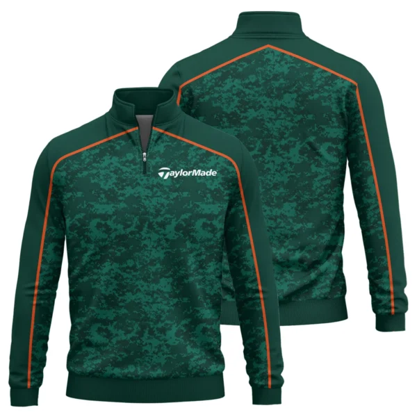 TaylorMade Brand Exclusive Logo All Over Print Quarter Zip Sweatshirt  HOGOF290525A01TM - Green - Image 3