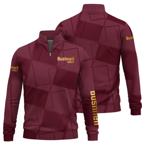 Bushnell Golf Brand Exclusive Logo All Over Print Quarter Zip Sweatshirt HOGF030625A01BUG - Maroon - Image 3
