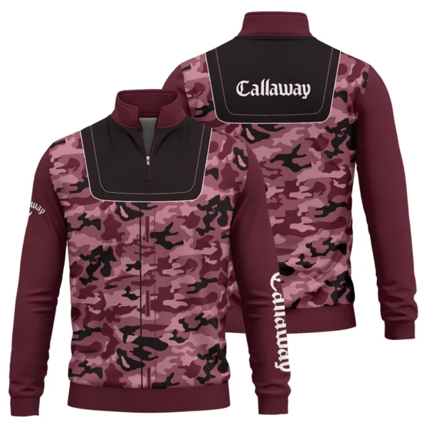 Callaway Brand Exclusive Logo All Over Print Quarter Zip Sweatshirt  HOGOF280525A01CLW - Maroon