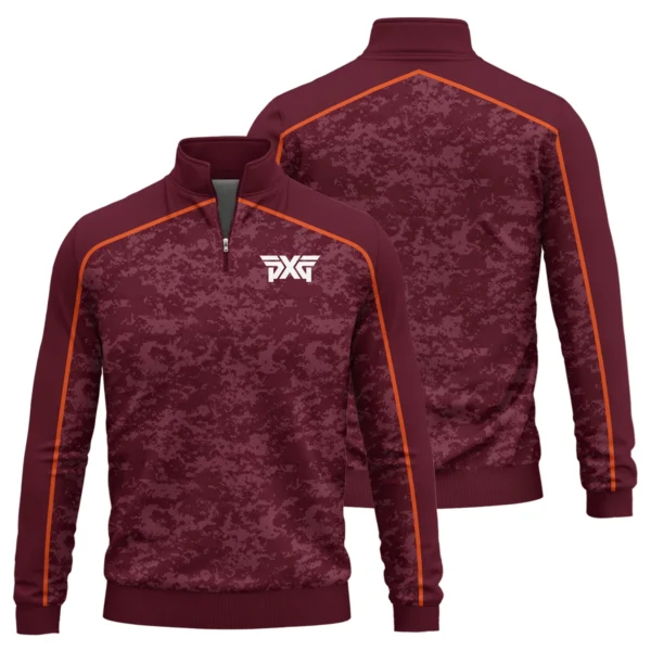 PXG Brand Exclusive Logo All Over Print Quarter Zip Sweatshirt HOGOF290525A01PXG - Maroon - Image 3