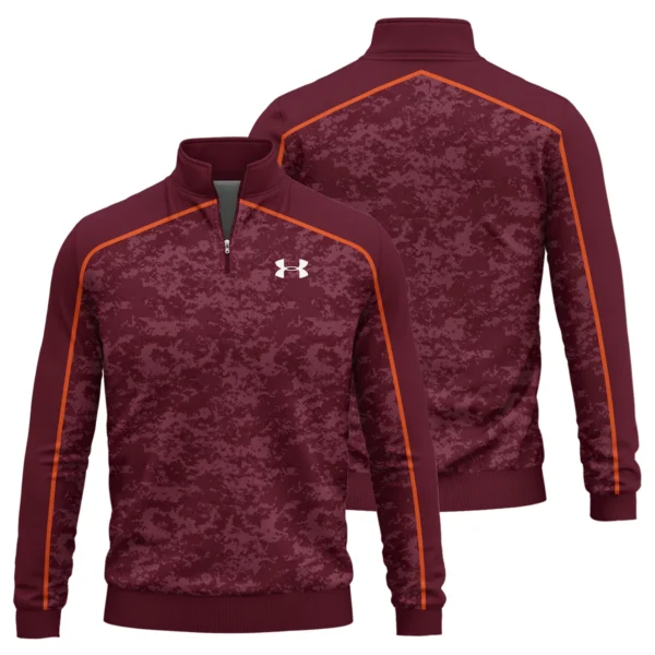 Under Armour Brand Exclusive Logo All Over Print Quarter Zip Sweatshirt HOGOF290525A01UA - Maroon - Image 3
