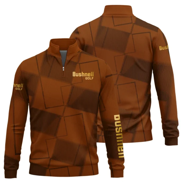 Bushnell Golf Brand Exclusive Logo All Over Print Quarter Zip Sweatshirt HOGF030625A01BUG - Orange - Image 3