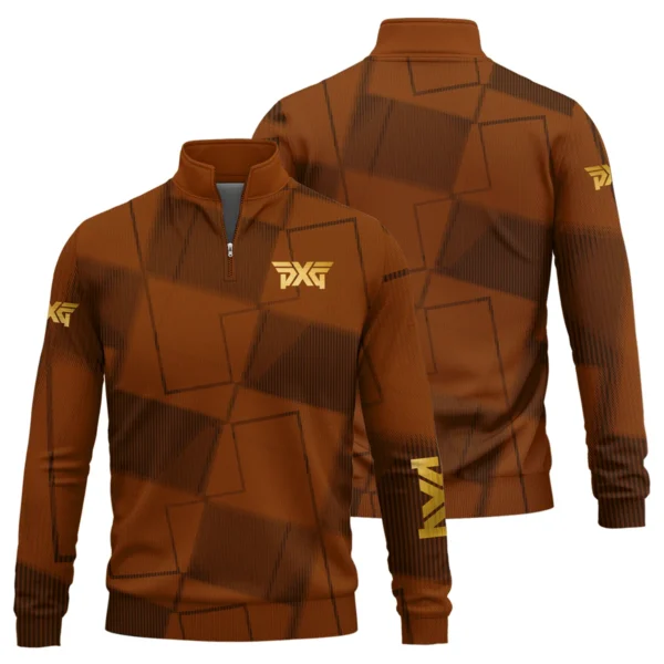 PXG Brand Exclusive Logo All Over Print Quarter Zip Sweatshirt HOGF030625A01PXG - Orange - Image 3