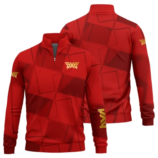 PXG Brand Exclusive Logo All Over Print Quarter Zip Sweatshirt HOGF030625A01PXG - Red - Image 3
