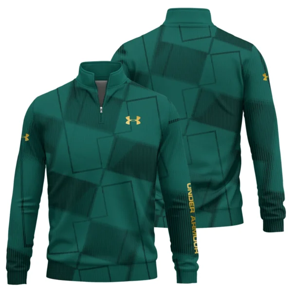 Under Armour Brand Exclusive Logo All Over Print Quarter Zip Sweatshirt HOGF030625A01UA - Teal Green - Image 3