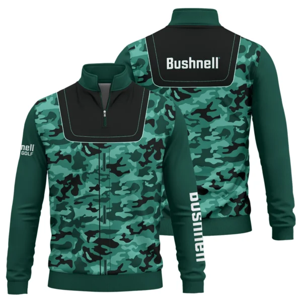 Bushnell Golf Brand Exclusive Logo All Over Print Quarter Zip Sweatshirt  HOGOF280525A01BUG - Teal Green