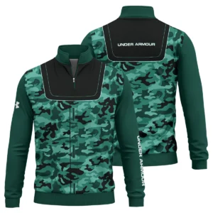 Under Armour Brand Exclusive Logo All Over Print Quarter Zip Sweatshirt  HOGOF280525A01UA - Teal Green