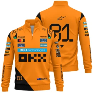 Oscar Piastri McLaren Formula One Exclusive Quarter-Zip Sweatshirt BLF1180525A3QZS