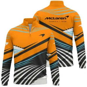 Waves Pattern McLaren F1 Exclusive Quarter-Zip Sweatshirt BLF131525A1QZS