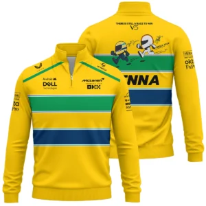 Ayrton Senna The Racing Legend McLaren F1 Exclusive Quarter-Zip Sweatshirt BLF13625A1QZS