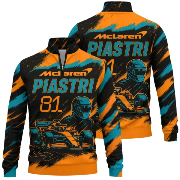 Piastri 81 McLaren F1 Exclusive Quarter-Zip Sweatshirt BLMCL1625A1QZS