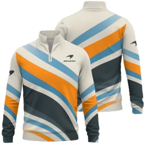 Waves Pattern McLaren F1 Exclusive Quarter-Zip Sweatshirt BLMCL1625A2QZS
