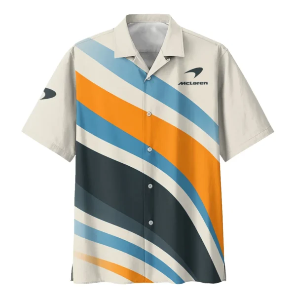 Waves Pattern McLaren F1 Exclusive Hawaiian Shirt BLMCL1625A2HW - Image 2