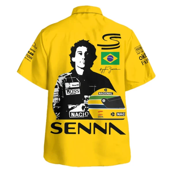 Ayrton Senna Flag And Helmet McLaren F1 Exclusive Hawaiian Shirt BLF13625A4HW - Image 3