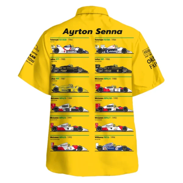 Senna x McLaren - Exclusive Hawaiian Shirt Featuring His Iconic Liveries BLF13625A5HW - Image 3
