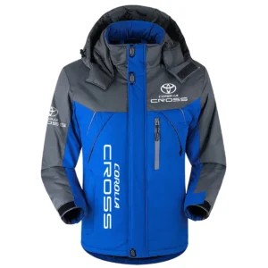 Corolla Cross Exclusive Logo Outdoor Plush Charging Suit Waterproof Windproof Jacket Detachable Hood BLC21525A1CCR - Blue