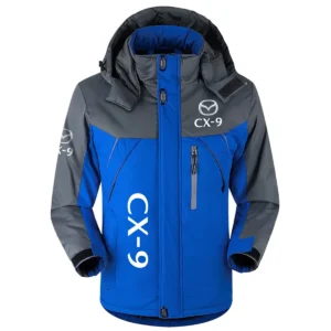 CX-9 Exclusive Logo Outdoor Plush Charging Suit Waterproof Windproof Jacket Detachable Hood BLC21525A1CX9 - Blue