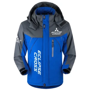 Eclipse Cross Exclusive Logo Outdoor Plush Charging Suit Waterproof Windproof Jacket Detachable Hood BLC21525A1ECC - Blue