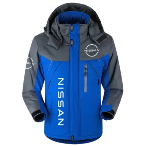 Nissan Exclusive Logo Outdoor Plush Charging Suit Waterproof Windproof Jacket Detachable Hood BLC21525A1NIS - Blue