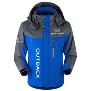 Outback Exclusive Logo Outdoor Plush Charging Suit Waterproof Windproof Jacket Detachable Hood BLC21525A1OTB - Blue