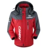 Camry Exclusive Logo Outdoor Plush Charging Suit Waterproof Windproof Jacket Detachable Hood BLC21525A1CMR - Red