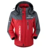 Crosstrek Exclusive Logo Outdoor Plush Charging Suit Waterproof Windproof Jacket Detachable Hood BLC21525A1CTK - Red