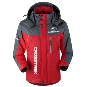 Crosstrek Exclusive Logo Outdoor Plush Charging Suit Waterproof Windproof Jacket Detachable Hood BLC21525A1CTK - Red