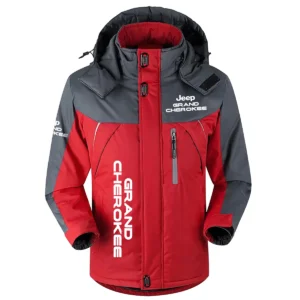 Grand Cherokee Exclusive Logo Outdoor Plush Charging Suit Waterproof Windproof Jacket Detachable Hood BLC21525A1GCK - Red