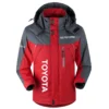 Toyota Exclusive Logo Outdoor Plush Charging Suit Waterproof Windproof Jacket Detachable Hood BLC21525A1TOY - Red