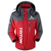 Triton Exclusive Logo Outdoor Plush Charging Suit Waterproof Windproof Jacket Detachable Hood BLC21525A1TRT - Red