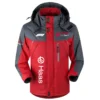 Haas F1 Team Exclusive Logo Outdoor Plush Charging Suit Waterproof Windproof Jacket Detachable Hood BLF130525A1HAAS - Red