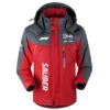 Kick Sauber F1 Team Exclusive Logo Outdoor Plush Charging Suit Waterproof Windproof Jacket Detachable Hood BLF130525A1KS - Red
