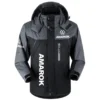 Amarok Exclusive Logo Outdoor Plush Charging Suit Waterproof Windproof Jacket Detachable Hood BLC21525A1AMK - Black