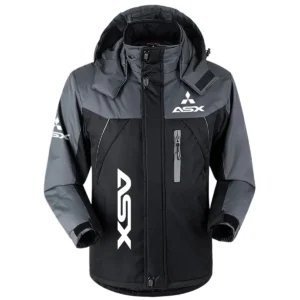 ASX Exclusive Logo Outdoor Plush Charging Suit Waterproof Windproof Jacket Detachable Hood BLC21525A1ASX - Black
