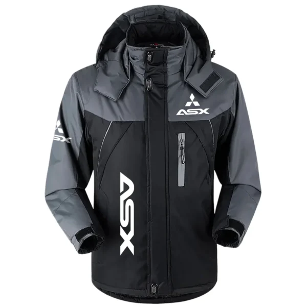 ASX Exclusive Logo Outdoor Plush Charging Suit Waterproof Windproof Jacket Detachable Hood BLC21525A1ASX - Black