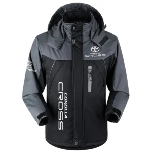 Corolla Cross Exclusive Logo Outdoor Plush Charging Suit Waterproof Windproof Jacket Detachable Hood BLC21525A1CCR - Black