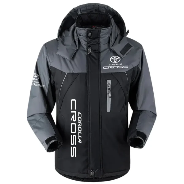 Corolla Cross Exclusive Logo Outdoor Plush Charging Suit Waterproof Windproof Jacket Detachable Hood BLC21525A1CCR - Black