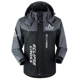 Eclipse Cross Exclusive Logo Outdoor Plush Charging Suit Waterproof Windproof Jacket Detachable Hood BLC21525A1ECC - Black