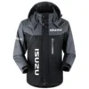 Isuzu Exclusive Logo Outdoor Plush Charging Suit Waterproof Windproof Jacket Detachable Hood BLC21525A1ISZ - Black