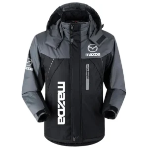 Mazda Exclusive Logo Outdoor Plush Charging Suit Waterproof Windproof Jacket Detachable Hood BLC21525A1MZD - Black