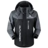 Outlander Exclusive Logo Outdoor Plush Charging Suit Waterproof Windproof Jacket Detachable Hood BLC21525A1OLD - Black