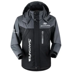 Santa Fe Exclusive Logo Outdoor Plush Charging Suit Waterproof Windproof Jacket Detachable Hood BLC21525A1SFE - Black